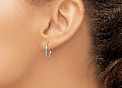 Sterling silver hoop earrings, another view