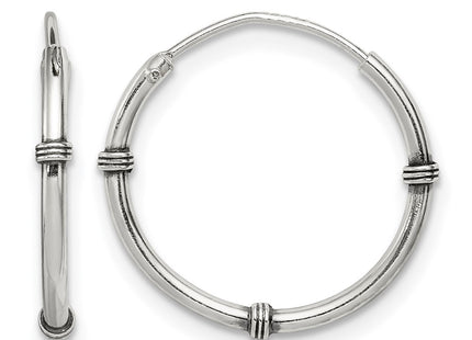 Sterling silver hoop earrings