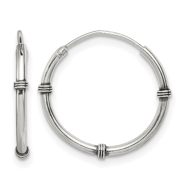 Sterling silver hoop earrings