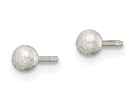 Sterling Silver Polished Laser-cut Post Earrings