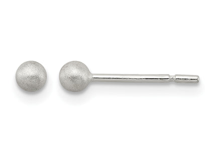 Sterling Silver Polished Laser-cut Post Earrings