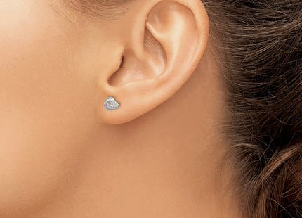 Sterling silver knot earrings, another view