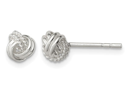 Sterling silver knot earrings