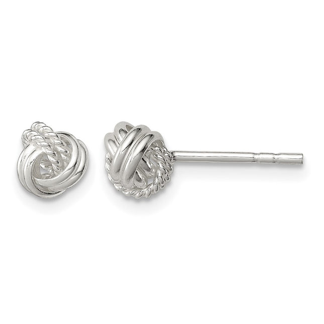 Sterling silver knot earrings