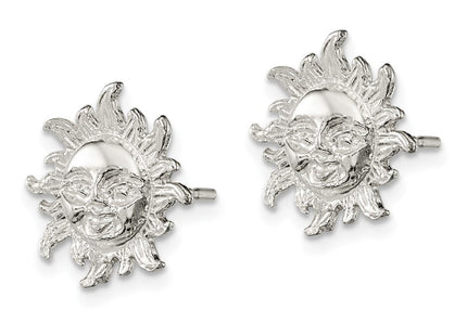 Sterling Silver Sun Mini Earrings (Style QE118)