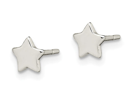 Sterling silver star earrings, alternate view