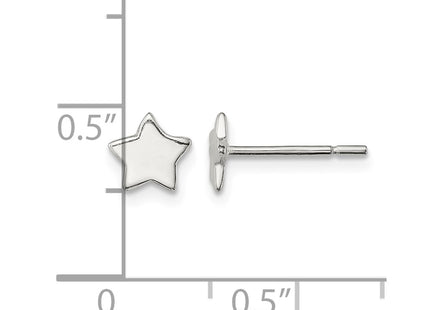 Sterling silver star earrings, further view