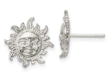 Sterling Silver Sun Mini Earrings (Style QE118)