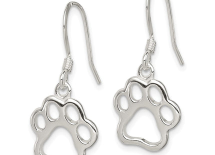 Sterling silver paw earrings, alternate view