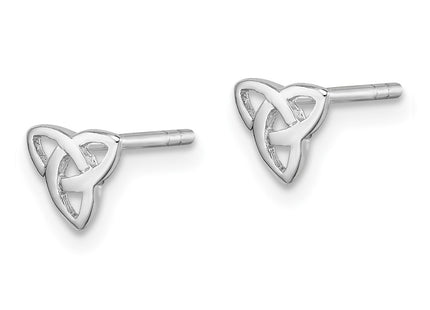 Sterling silver knot earrings, alternate view
