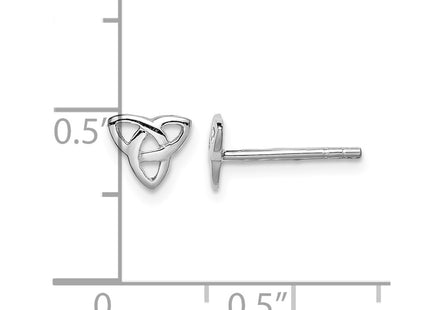 Sterling silver knot earrings, further view