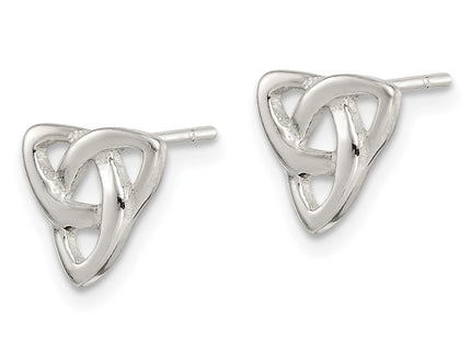 Sterling silver knot earrings, alternate view
