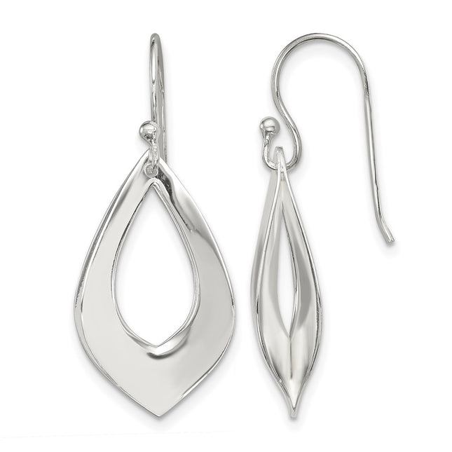 Sterling silver teardrop drop earrings