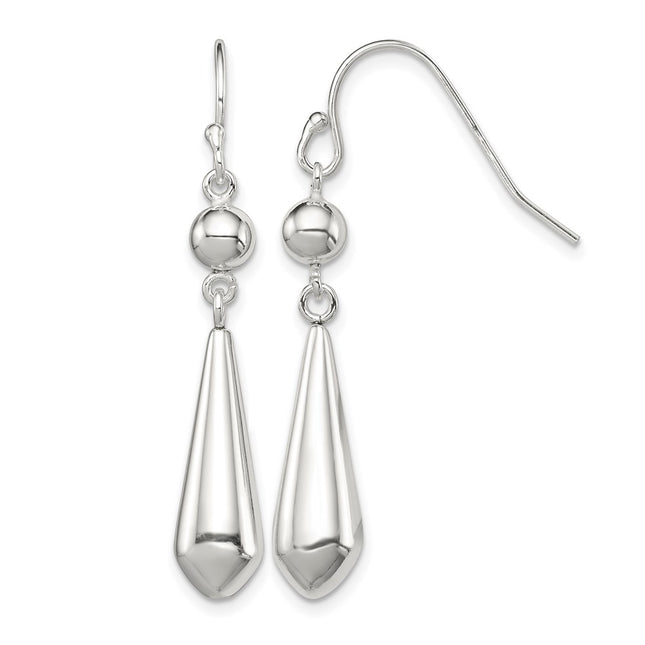Sterling silver teardrop drop earrings