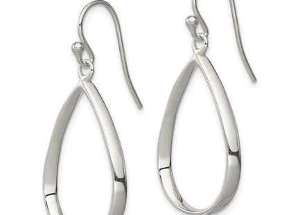 Sterling Silver Polished Teardrop Dangle Earrings