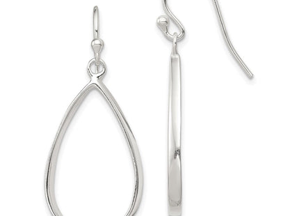 Sterling Silver Polished Teardrop Dangle Earrings