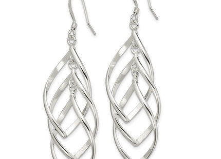 Sterling silver drop earrings, alternate view