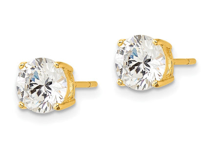 Sterling silver cubic zirconia earrings, alternate view