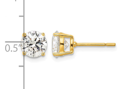 Sterling silver cubic zirconia earrings, further view