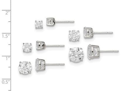 Sterling Silver Earrings Style QE12186SET - Classique Jewelry Inc.