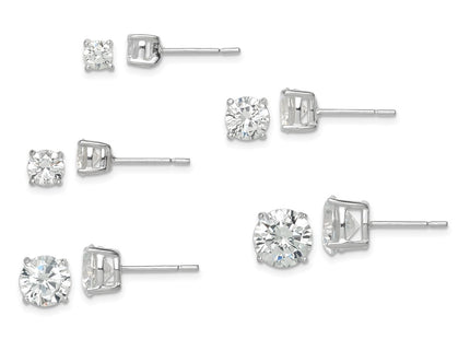 Sterling Silver Earrings Style QE12186SET - Classique Jewelry Inc.