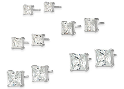 Sterling Silver Earrings Style QE12187SET - Classique Jewelry Inc.