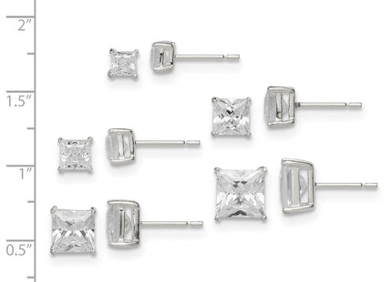 Sterling Silver Earrings Style QE12187SET - Classique Jewelry Inc.