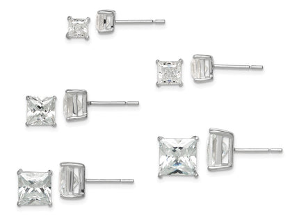 Sterling Silver Earrings Style QE12187SET - Classique Jewelry Inc.