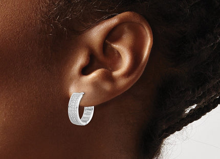 Sterling silver cubic zirconia circle earrings, another view