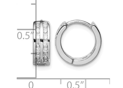 Sterling silver hoop earrings, further view