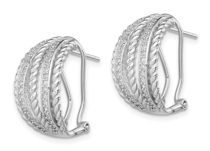 Sterling Silver Earrings Style QE12267 - Classique Jewelry Inc.