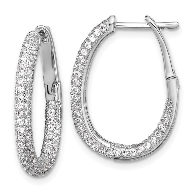 Sterling Silver Earrings Style QE12277 - Classique Jewelry Inc.