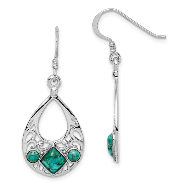 Sterling Silver Earrings Style QE12354 - Classique Jewelry Inc.