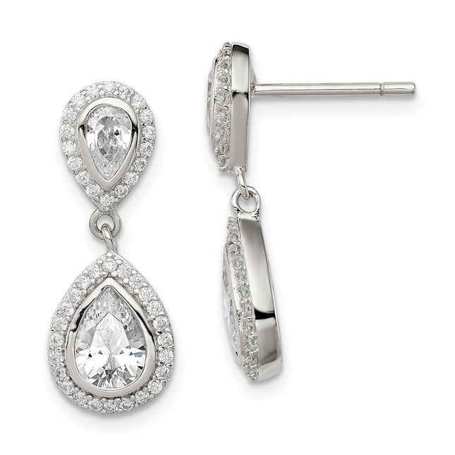 Sterling Silver Earrings Style QE12476 - Classique Jewelry Inc.