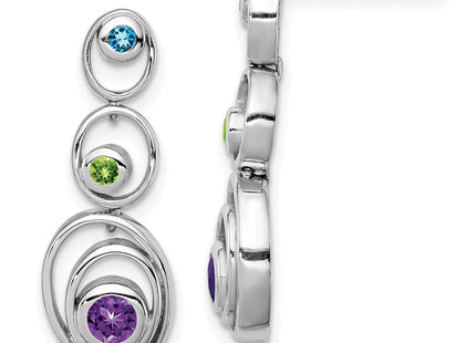 Sterling Silver Earrings Style QE12610RB - Classique Jewelry Inc.