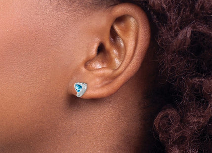 Sterling Silver Earrings Style QE12618BT - Classique Jewelry Inc.