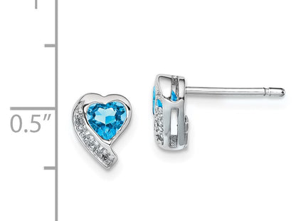 Sterling Silver Earrings Style QE12618BT - Classique Jewelry Inc.