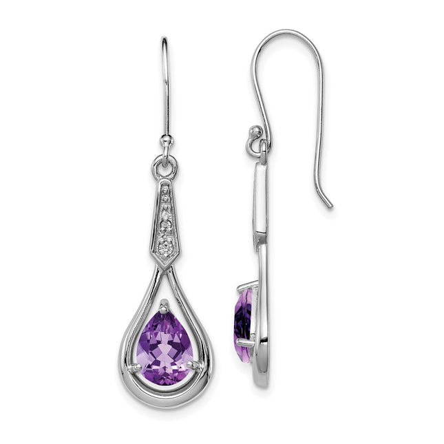 Sterling Silver Earrings Style QE12622AM - Classique Jewelry Inc.