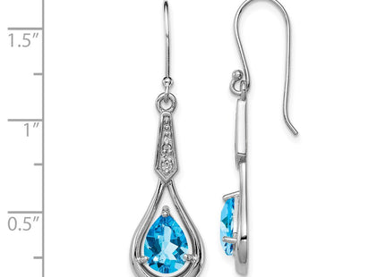 Sterling Silver Earrings Style QE12622BT - Classique Jewelry Inc.