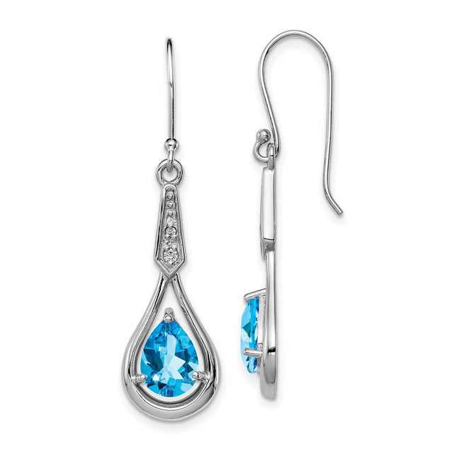 Sterling Silver Earrings Style QE12622BT - Classique Jewelry Inc.