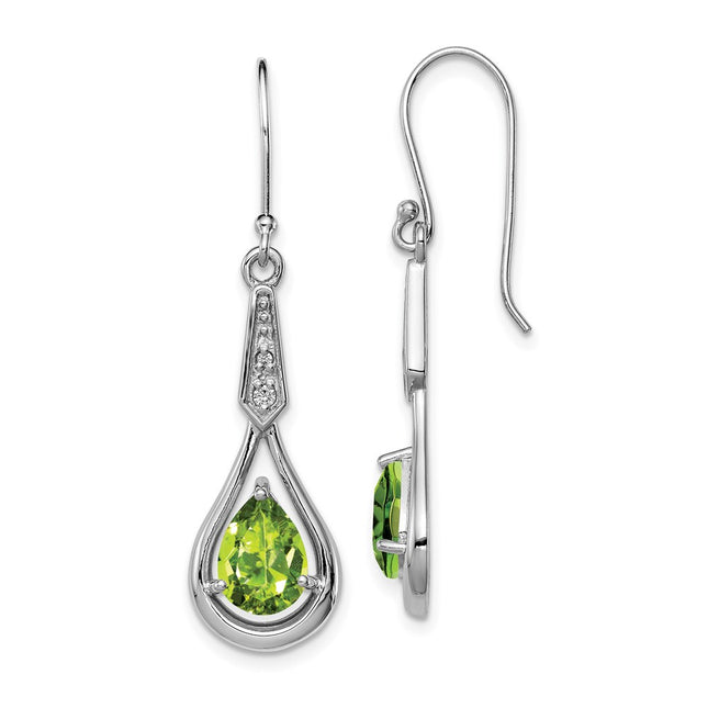 Sterling Silver Earrings Style QE12622PE - Classique Jewelry Inc.