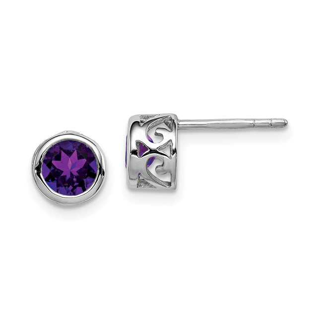 Sterling Silver Earrings Style QE12625AM - Classique Jewelry Inc.