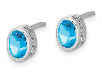 Sterling Silver Earrings Style QE12626BT - Classique Jewelry Inc.