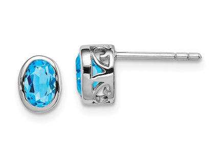 Sterling Silver Earrings Style QE12626BT - Classique Jewelry Inc.