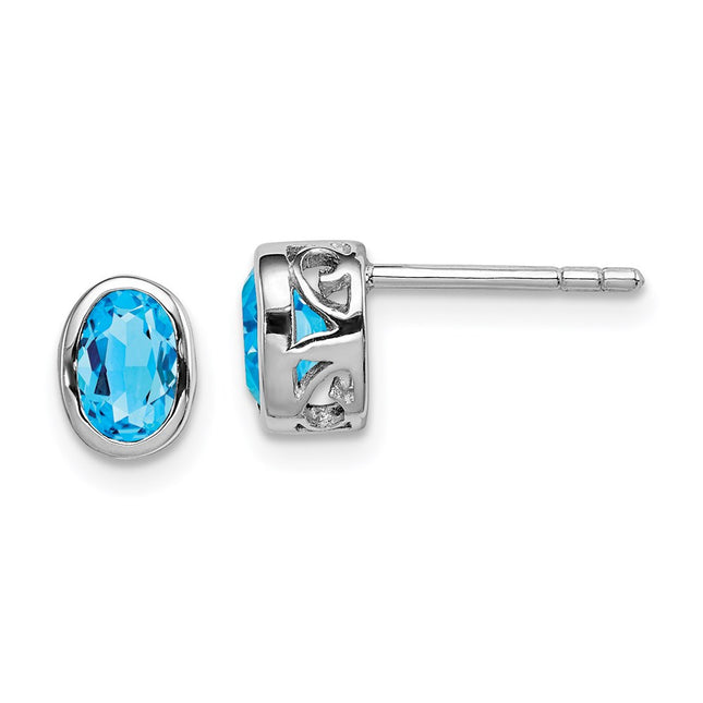 Sterling Silver Earrings Style QE12626BT - Classique Jewelry Inc.
