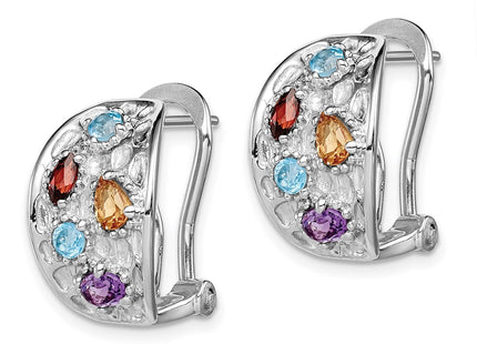 Sterling Silver Earrings Style QE12630RB - Classique Jewelry Inc.