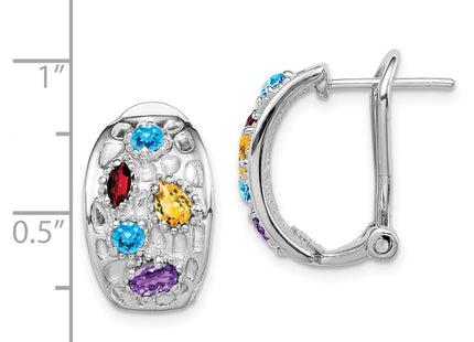 Sterling Silver Earrings Style QE12630RB - Classique Jewelry Inc.