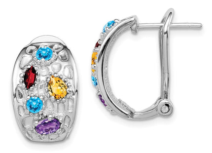 Sterling Silver Earrings Style QE12630RB - Classique Jewelry Inc.