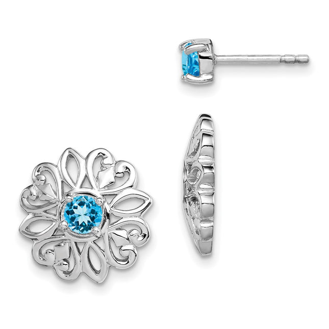 Sterling Silver Earrings Style QE12636BT - Classique Jewelry Inc.