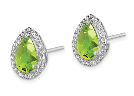Sterling Silver Earrings Style QE12637AUG - Classique Jewelry Inc.